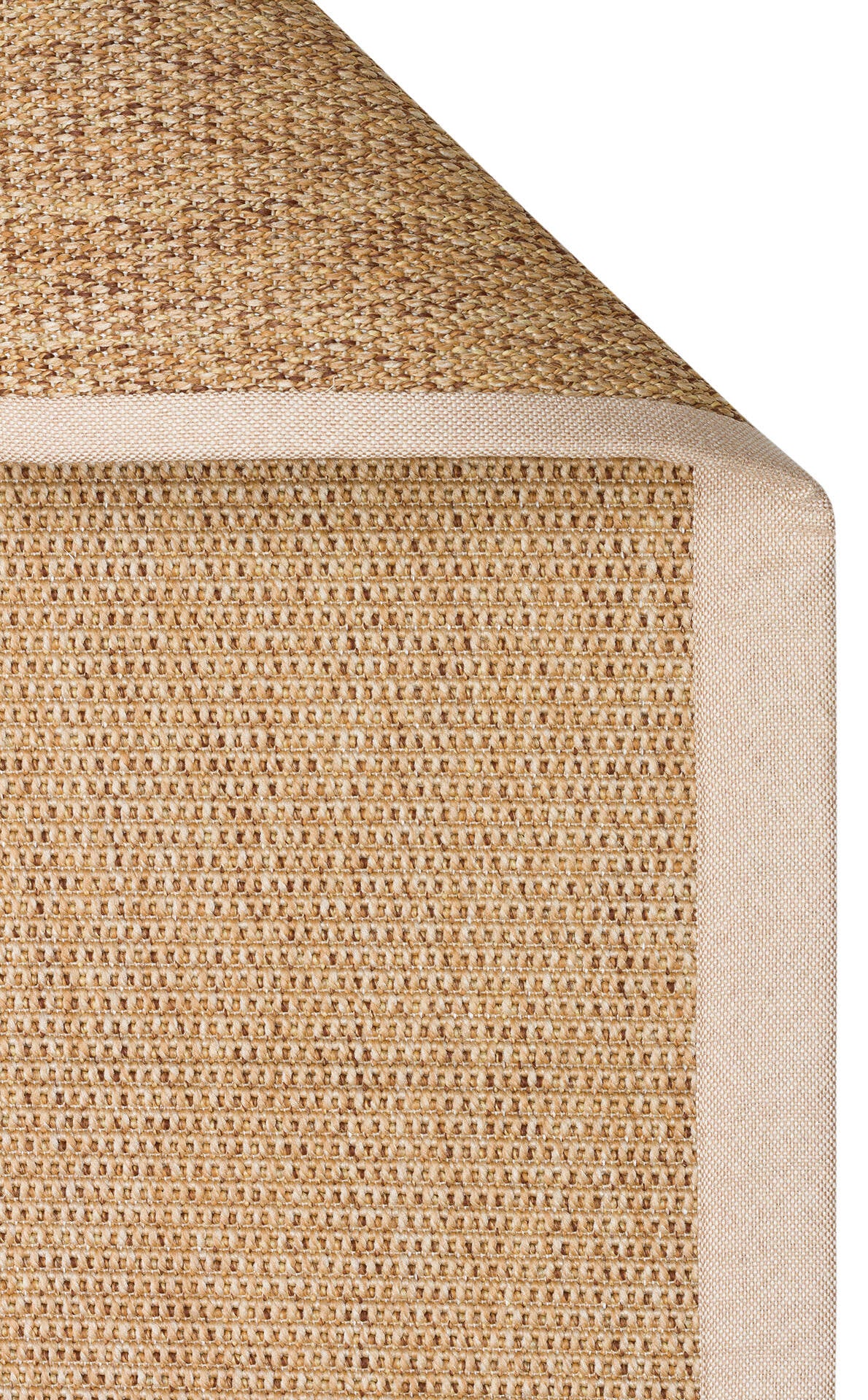 VENTURA SISAL VNT 2702 Gold BDR Bej İç ve Dış Mekan Kullanımına Uygun Hav Vermeyen Kolay Temizlenebilir Bordürlü Sisal Görünümlü Halı